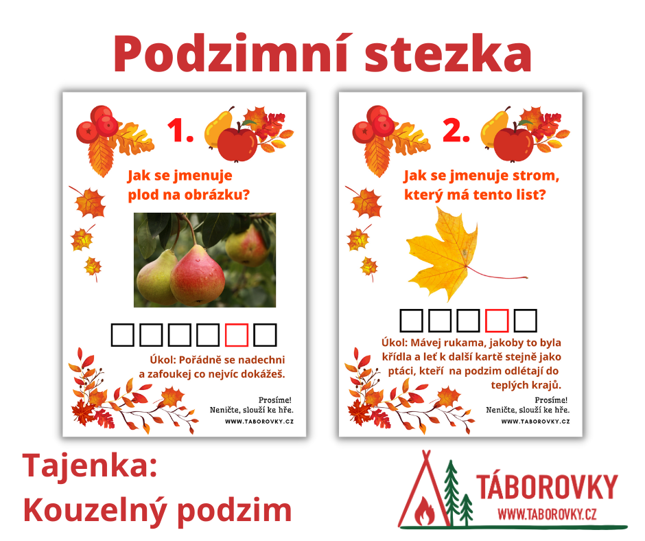 Podzimní aktivit pro děti - stezka plná luštění i pohybových úkolů